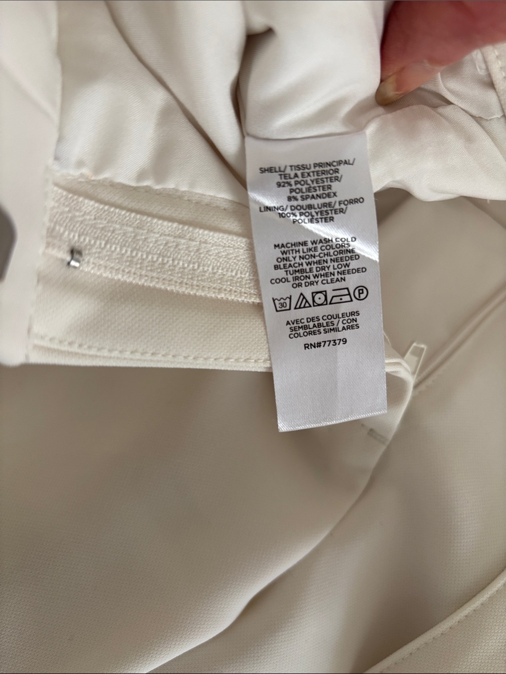 Ann Taylor Tie Waist Ankle Pants in Winter White - Size 4 - Picture 6 of 8